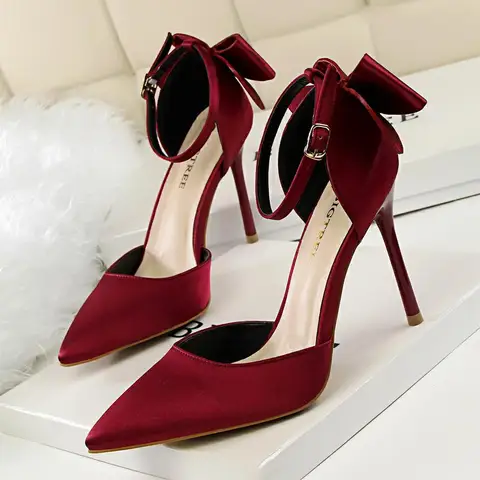 Туфли-лодочки Bigtree женские, новинка 2022, красные свадебные туфли на высоком каблуке, модные женские туфли-лодочки на каблуке-шпильке, женские туфли-лодочки 35-43