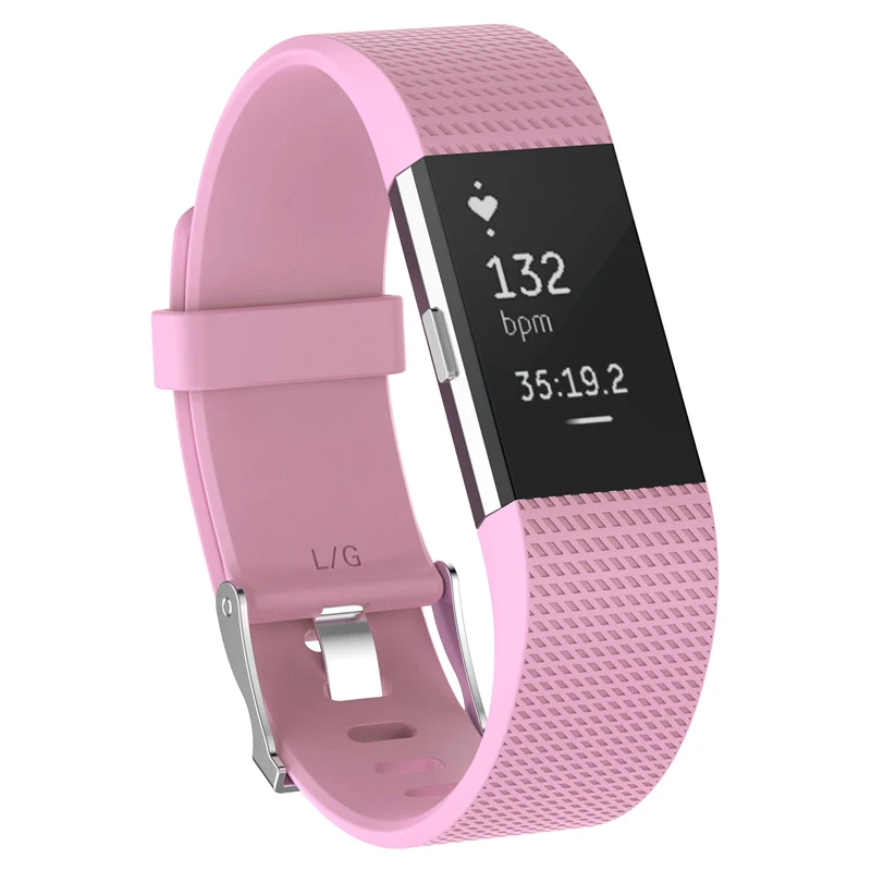 Спортивные силиконовые петля для браслета FitBit Charge 2 ремешок для женщин мужчин Смарт часы браслет с металлической застежкой классические полосы для Charge2