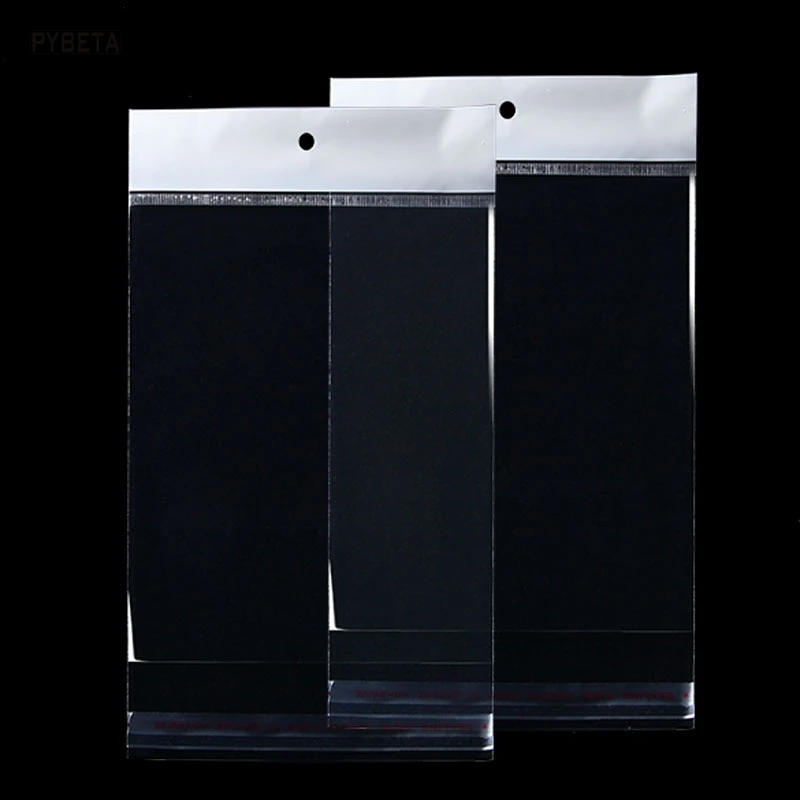 

300pcs/lot- Hang Top Clear Self-adhesive bag OPP Plastic Pouch Necklace Bracelet Jewelry Accessories Gift Packaging bags