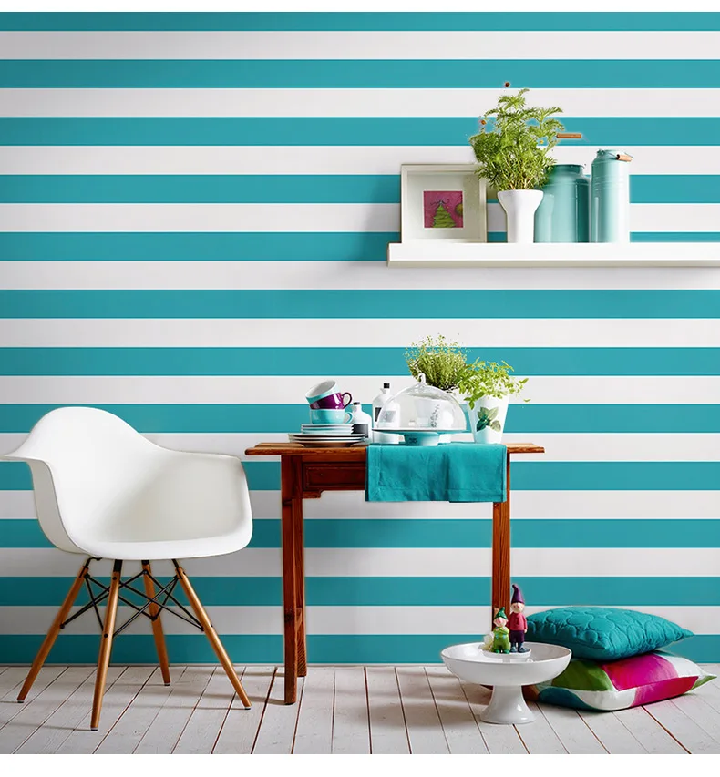 Обои в нордическом Стиле Современные Простые средиземноморские синие красные