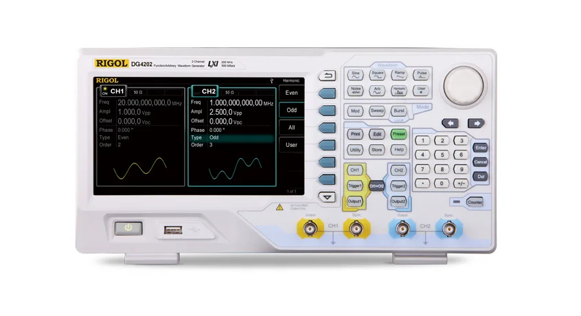 

RIGOL Signal Generator DG4202 200MHZ Arbitrary Waveform Function Generator