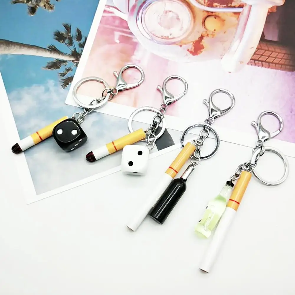 Моделирование сигарет кости брелок аксессуары индивидуальный ключ цепь сумка