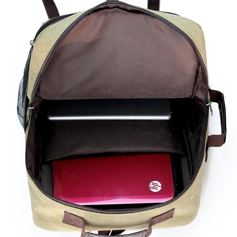 2017 Мужской 14 дюймовый рюкзак для ноутбука студенческий большой холщовый