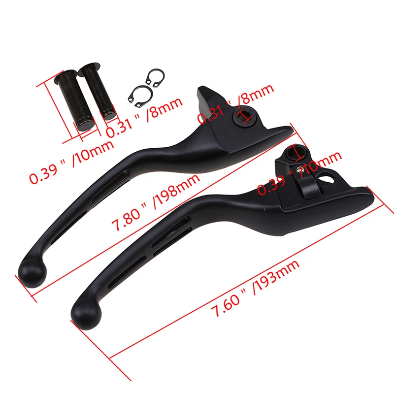 

POSSBAY Vintage Aluminum Motorcycle Brake Clutch Levers Black/Chrome for Harley 2008 - 2013 Touring Pit Bike Brake Clutch Lever