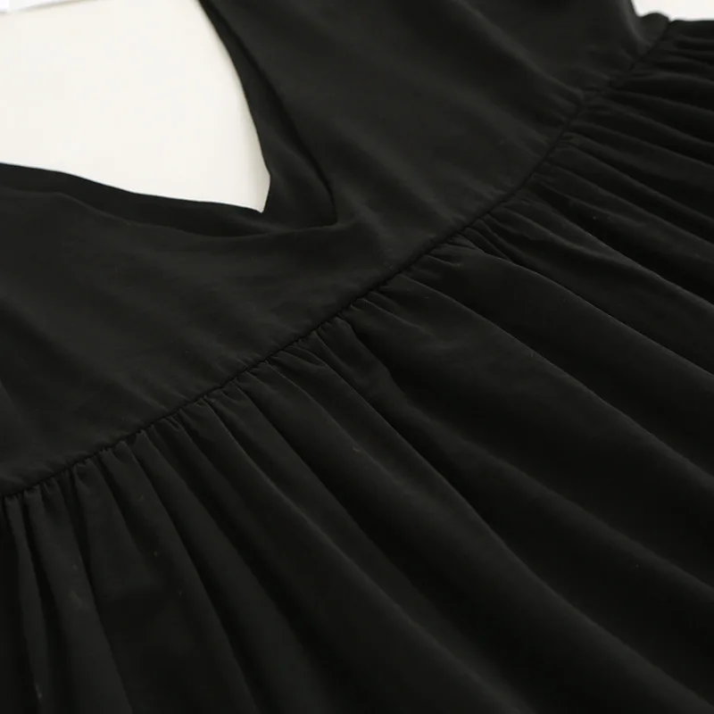 Повседневной одежды женский 2018 Летняя мода Vestidos с коротким рукавом простой Sleevelss