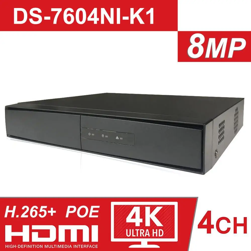 Оригинальный 4 канальный видеорегистратор 4K 4CH NVR встроенный с поддержкой каналов
