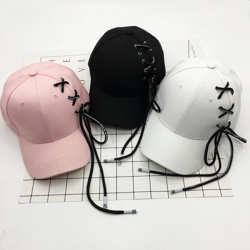 Новая мода лето бейсбольная кепка для женщин и мужчин Корейский Snapback шляпы хип хоп Черная кепка шляпа папы костяная Кепка