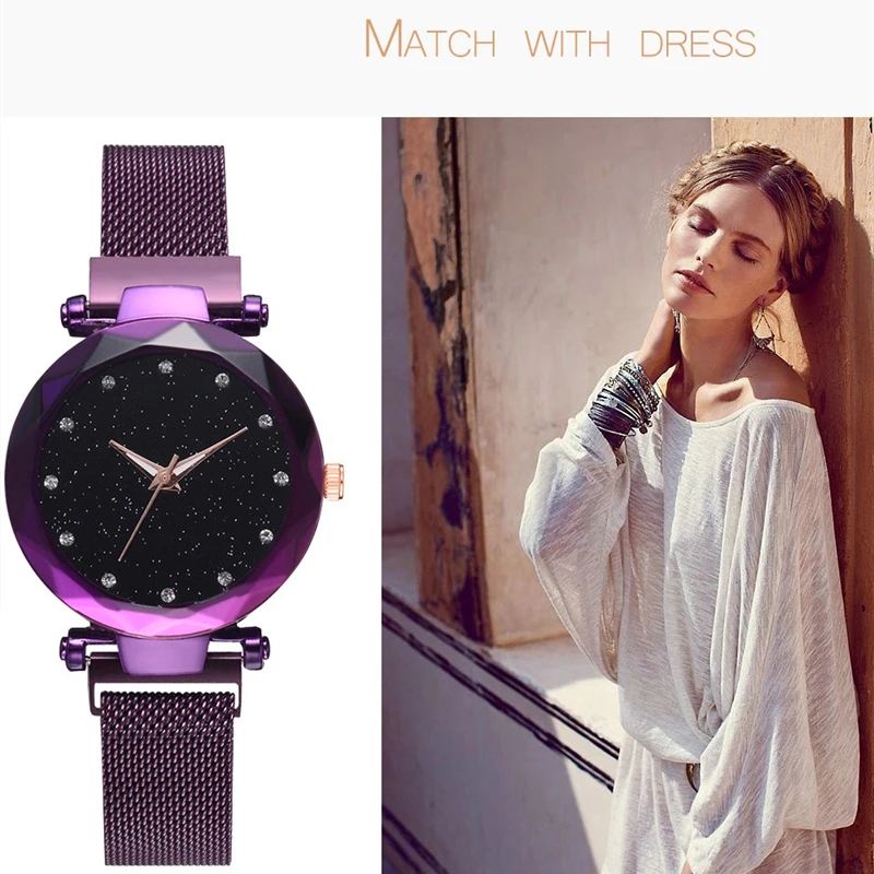 Женские часы Starry Sky модные с магнитной пряжкой и уникальным дизайном 2019|Женские