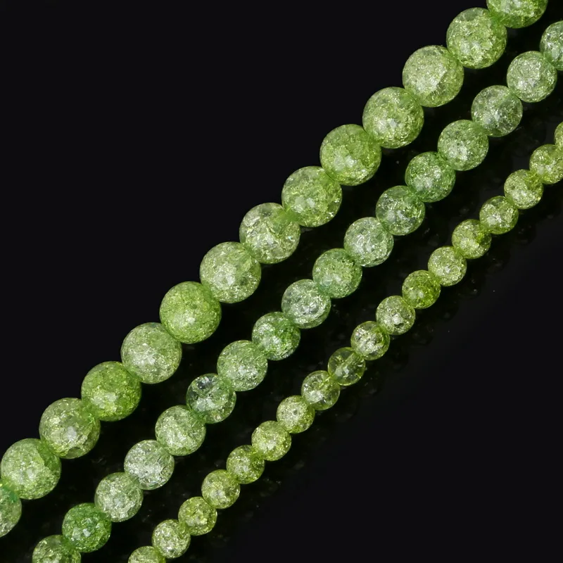 Хит продаж круглые бусины разделители AAA из треснутого стекла высокого качества