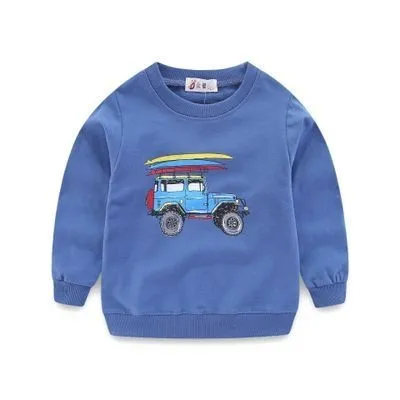 blue 309031 AiLe Rabbit/новая одежда для маленьких девочек футболка с длинными рукавами для девочек с изображением звезд и баннеров детская одежда повседневные топы, футболки - Цвет: blue 309031
