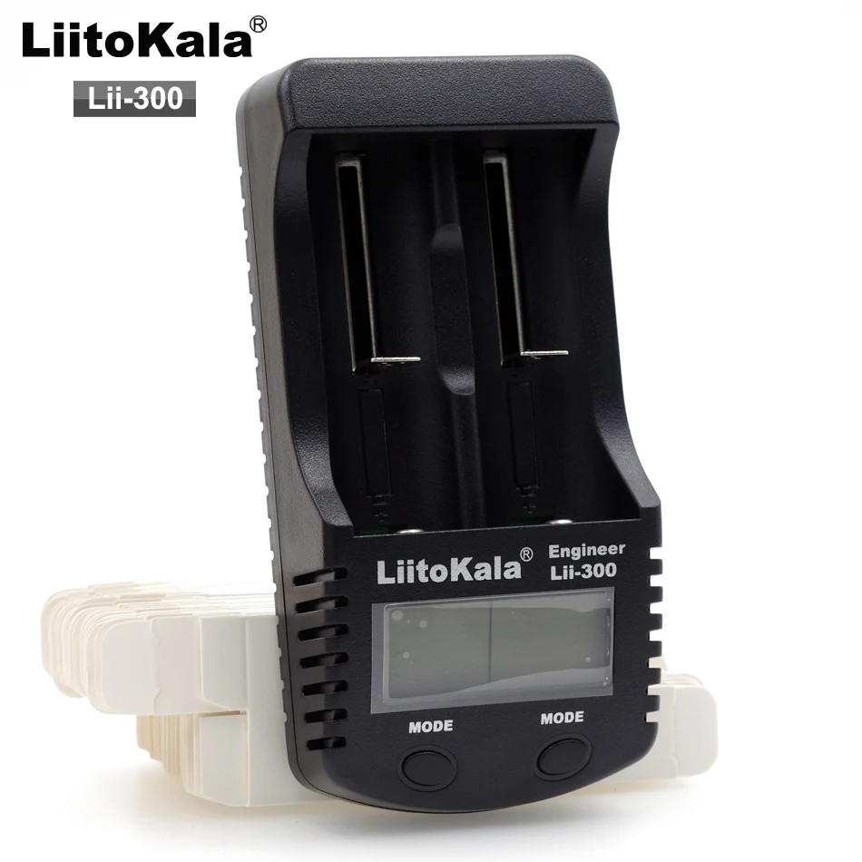 Зарядное устройство Liitokala lii300 с ЖК дисплеем для цилиндрических литиевых батарей 3