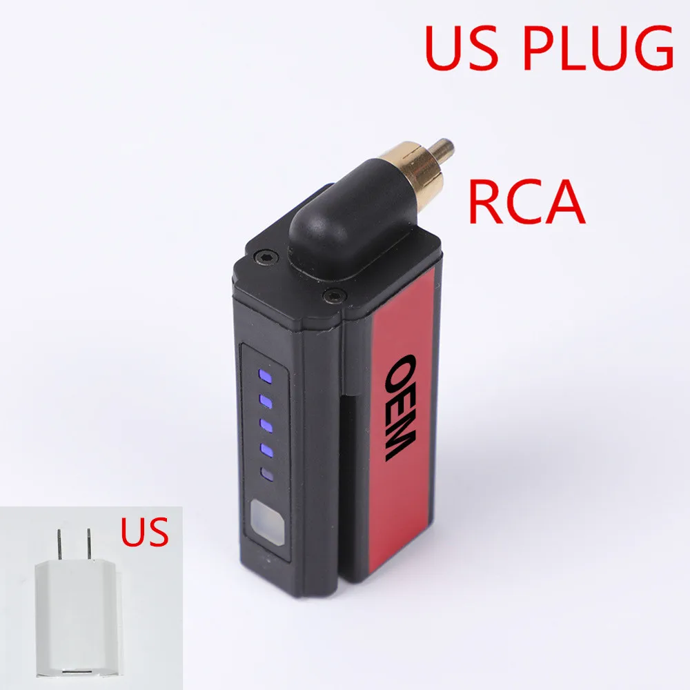 RCA Battery US PLUG Новая аккумуляторная машина батарея татуировки питания для RCA/DC пулемет 1500MHA батареи питания - Цвет: RCA Battery US PLUG
