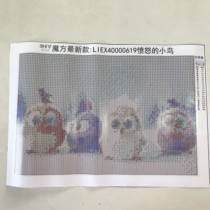 D SH 5D DIY Angry Bird бриллиант картина мультфильм милые четыре птички вышивка крестиком