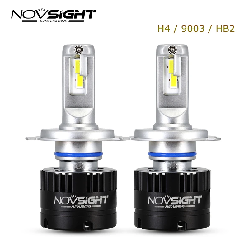 NOVSIGHT Автомобильный светодиодный головной светильник H4 IP68 80 Вт 14400LM пара 9003 HB2 авто лампы 5500K белый светильник двойной Hi lo луч фара DC 9 V-16 V