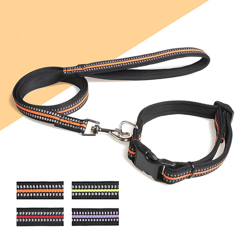 Светоотражающий Поводок для собак нейлоновая веревка ошейник поводок бега