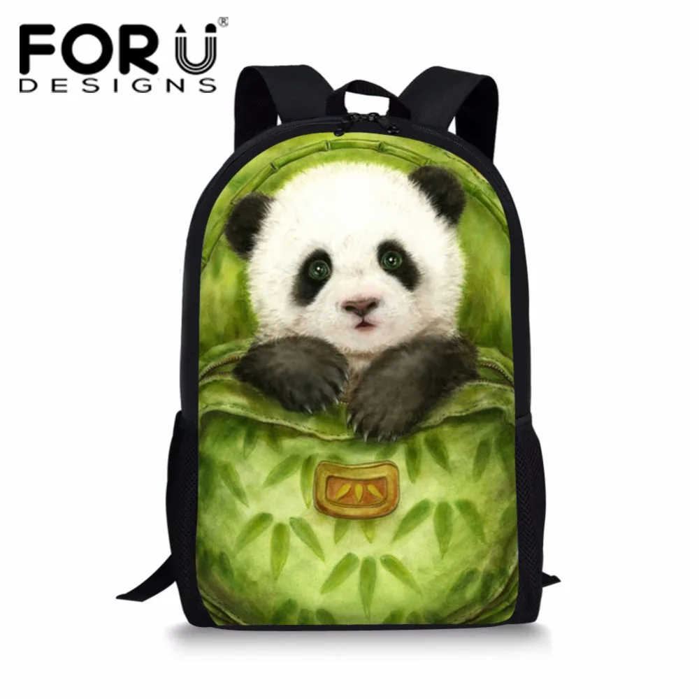 Uforures Kawaii школьная сумка с принтом панды для девочек-подростков милый школьный