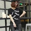 Модные светодиодный сенсорный нарезание резьбы футболка для мамы дочки одежда футболка с круглым воротом и короткими рукавами пара - Цвет: Deep Sapphire