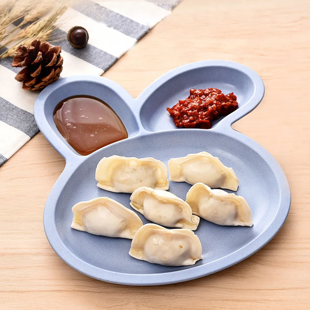 Мультипликационный кролик в стиле кавайный поднос милый животный узор еда