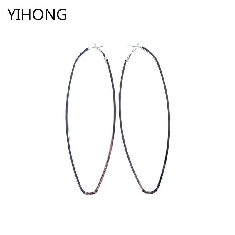Gold Silver Color Geometric shape Earrings Punk Hiphop Big Hollow Party Brincos for Fashion Women Jewelry | Украшения и