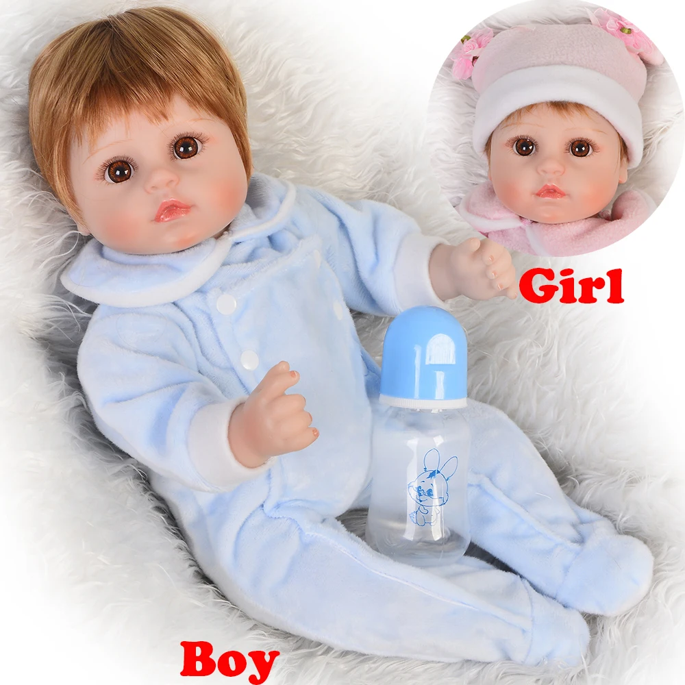 Кукла для новорожденных boneca Reborn куклы мальчиков и девочек 18 &quot43 см bebes reborn silicone bayb