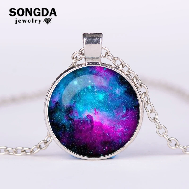 SONGDA популярное цветное ожерелье с фиолетовыми космическими звездами