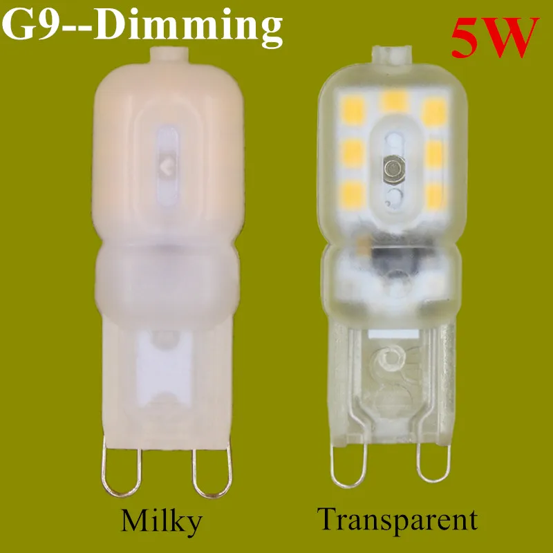 

10PCS Hot sale Dimmer G9 led corn lamp AC220V 5W SMD2835 LED Crystal Silicone Replace 25W halogen Low-carbon energy lamps