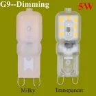 10 шт ., горячая распродажа, Диммер G9 , светодиодный светильник для кукурузы, AC220V, 5 Вт , SMD2835, светодиодный силиконовый кристалл, 25 Вт , галогенные лампы с низким содержанием углерода