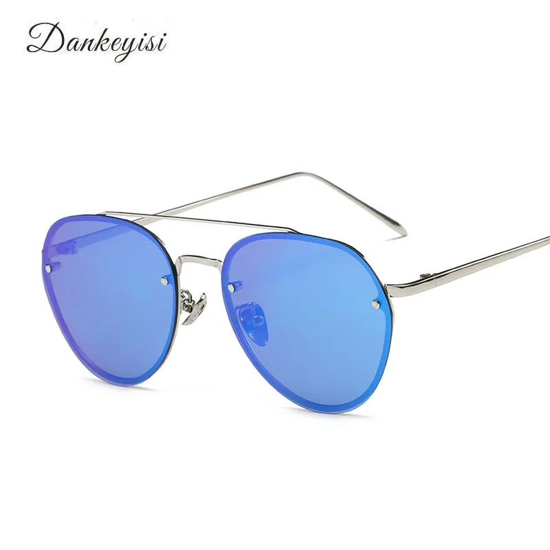 

DANKEYISI Fashion Rimless Metal Sunglasses Women Men Pilot Goggle Uv400 Sunglasses Unsex UV400 Eyewear Female Sun Glasses