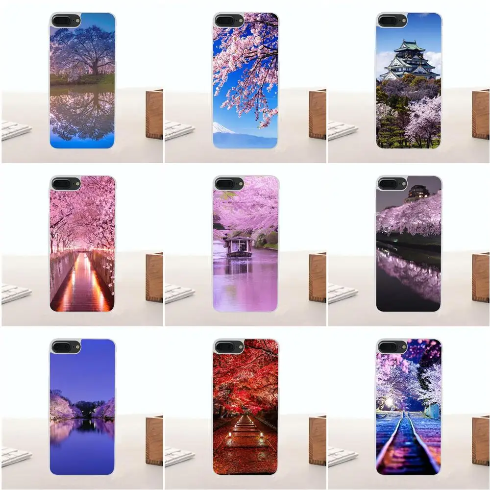 Роскошный чехол Bixedx для телефона разных цветов японская Сакура Huawei G7 G8 Honor 5A 5C 5X 6 6X