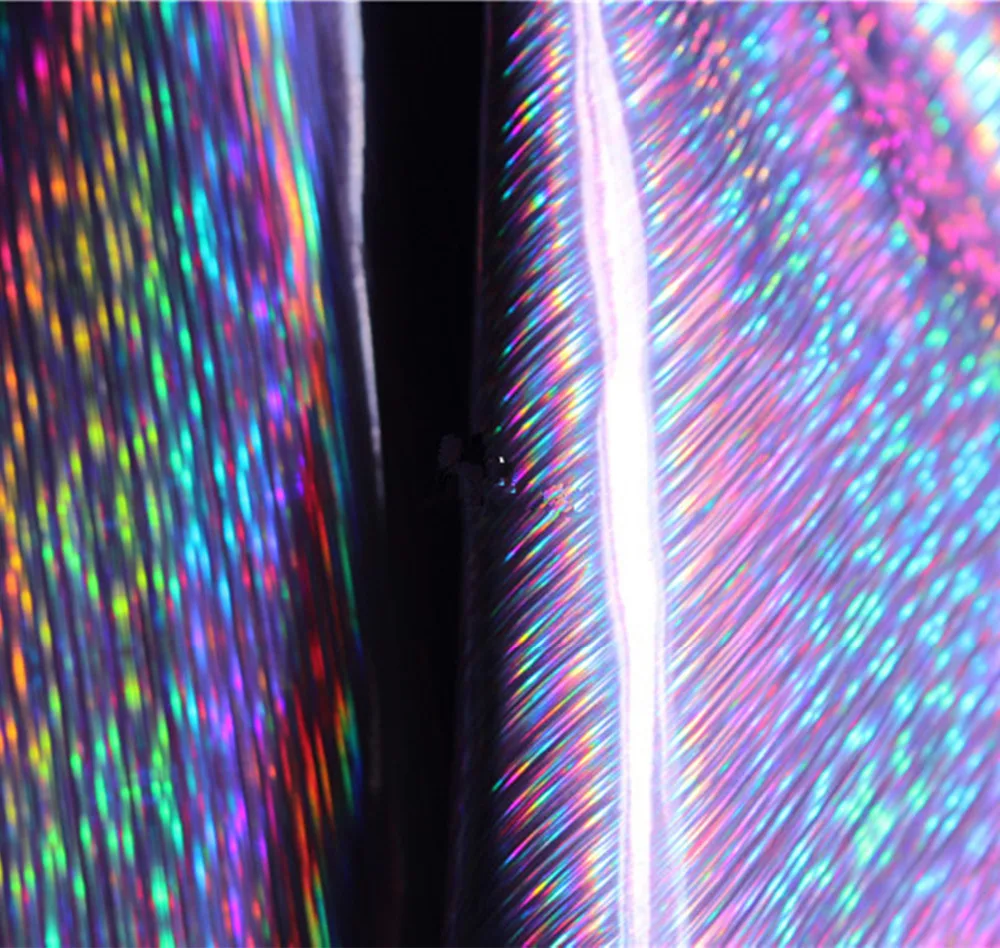 Модная Лазерная зеркальная цветная ткань для рисования проволоки кожа стиль