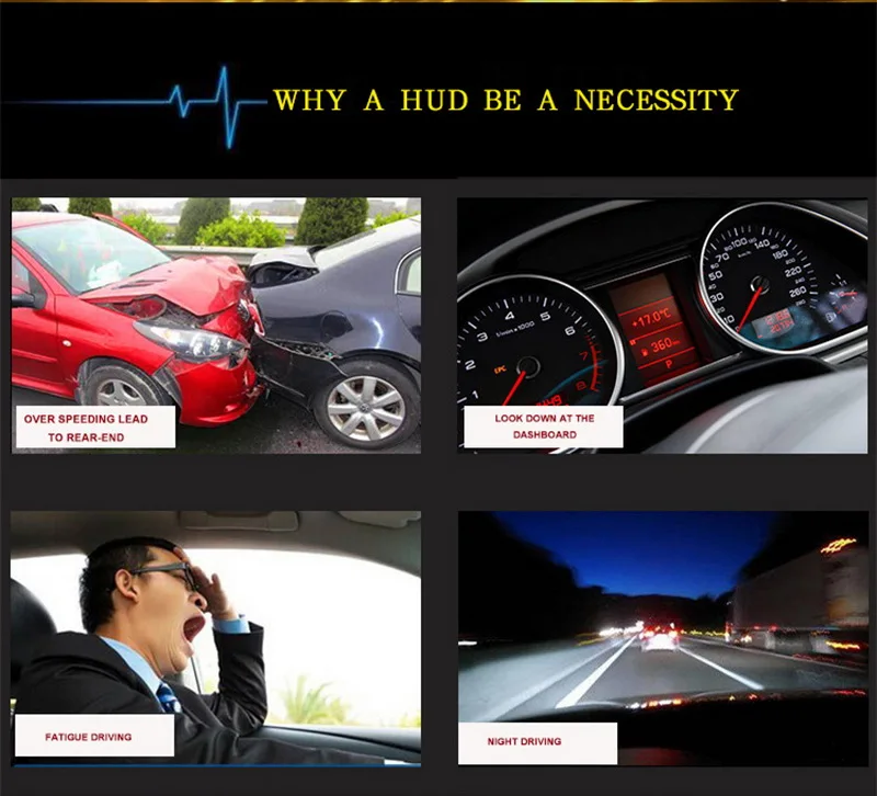 Дисплей HUD A5 3 5 дюйма GPS проектор на лобовое стекло цифровой спидометр