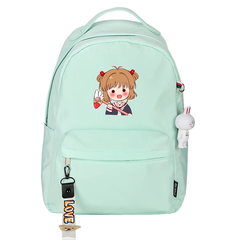 Аниме карта Captor SAKURA Kawaii женский рюкзак SAKURA милый рюкзак нейлоновые школьные сумки для девочек-подростков мультяшный рюкзак для путешествий