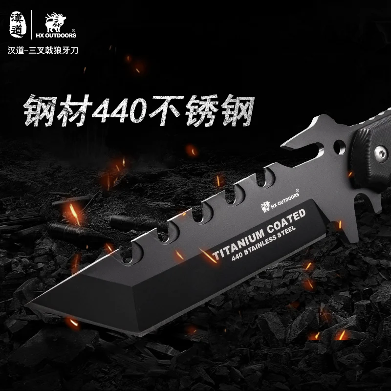 HX DOTDOORS D-199 нож для улицы, Военный нож для самообороны, прямой нож для спецназа, нож для выживания, портативный меч