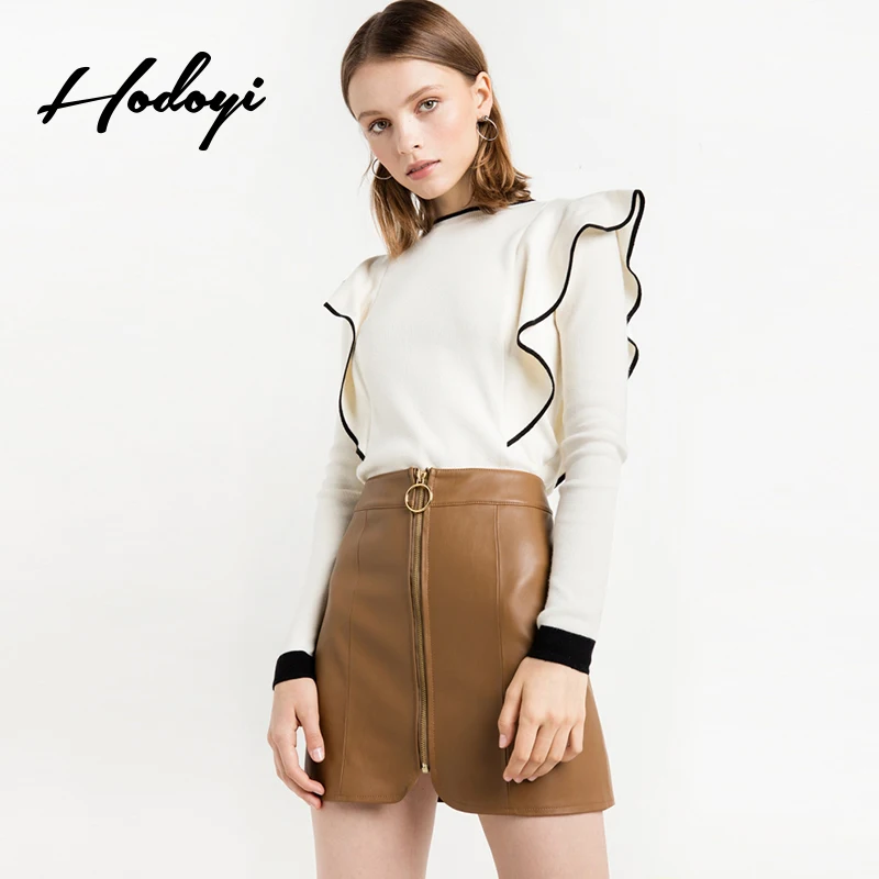 Hodoyi новые модные женские туфли трикотажные топы Для женщин с длинным рукавом