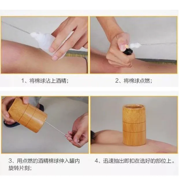 Обугленный Бамбук баночка набор для массажа тела оборудование лечения