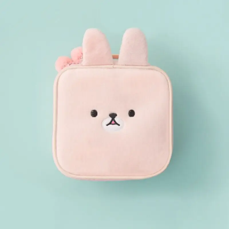 Мягкие фланелевые женские косметички Bentoy, косметичка, Женская сумочка, горячая мода, сумки для туалетных принадлежностей, для путешествий, Корея, одноцветная женская косметичка - Color: Pink
