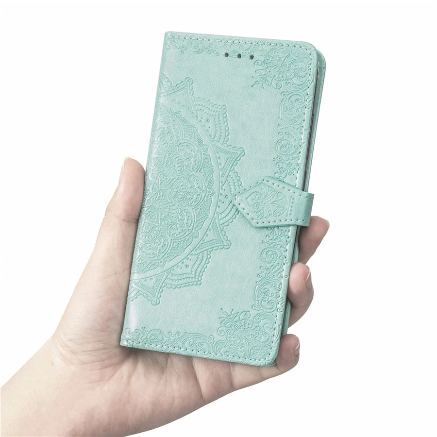 Зеленый Для samsung S10 Plus чехол для Fundas samsung Galaxy S10E S10 S 10 чехол 3D Мандала Coque Флип кожаный чехол для телефона s Etui - Цвет: Зеленый