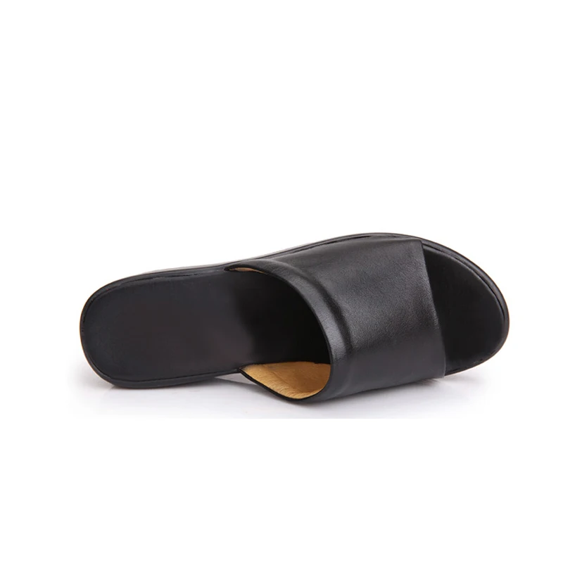 BEYARNENew 2019 Summer flip flops women Platform Sandals Women's Wedges genuine leather open toe Shoes Slippers plus size 35-43 | Обувь