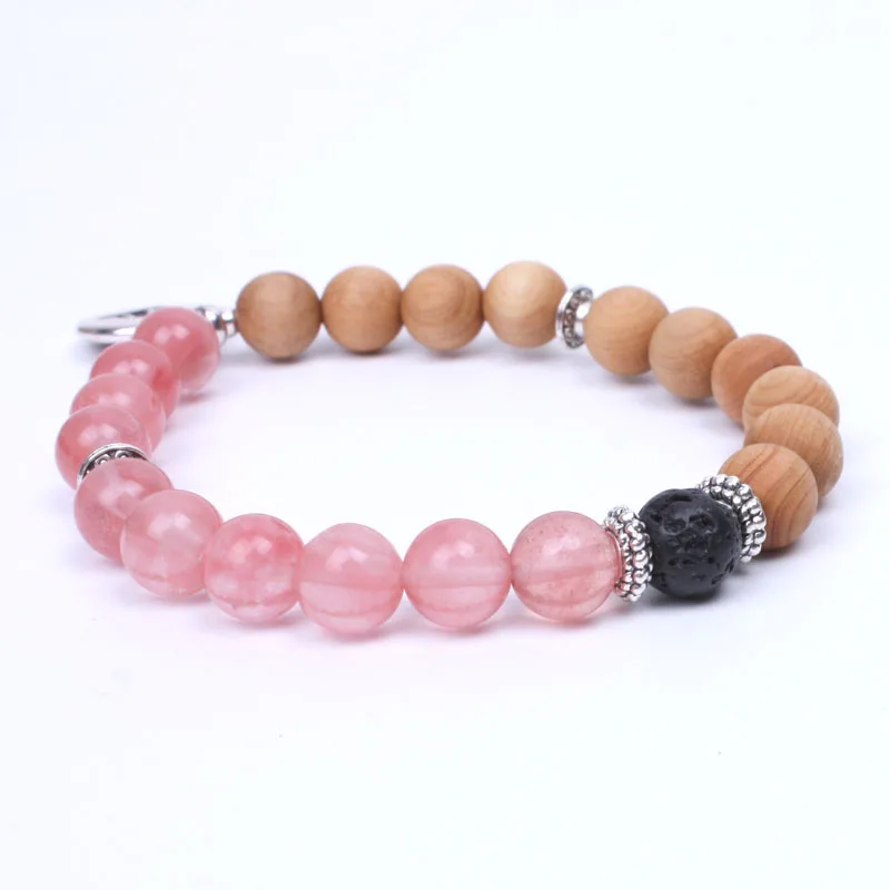 Браслет-подвеска Женский из серебра и дерева растягивающийся браслет Yogi |