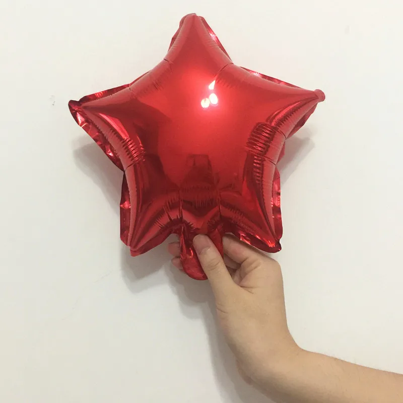 Star red " 10 дюймов Звездное сердце шар для свадебного украшения Diy деревенский крещение детский душ украшения невесты-To-Be баллон вечерние сувениры - Цвет: Star red