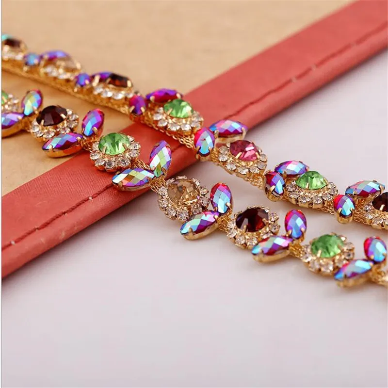 1 ярд/партия цепочка с кристаллами для украшения одежды|sew on|sew on clawab sew rhinestones |