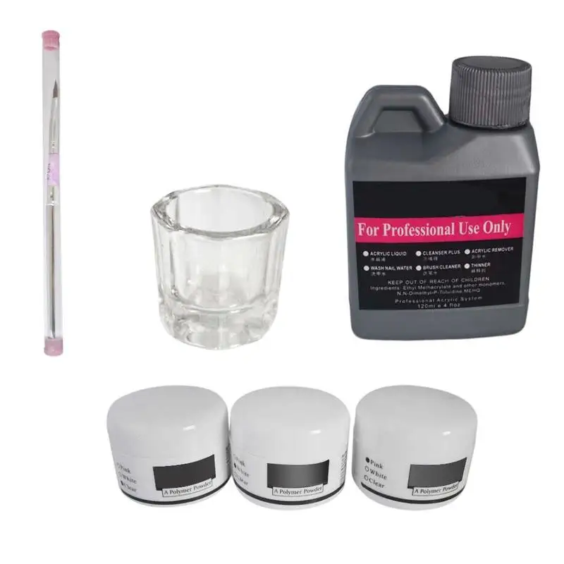 Маникюрный набор Акриловая жидкость 3 цвета кристаллическая Пудра Набор для