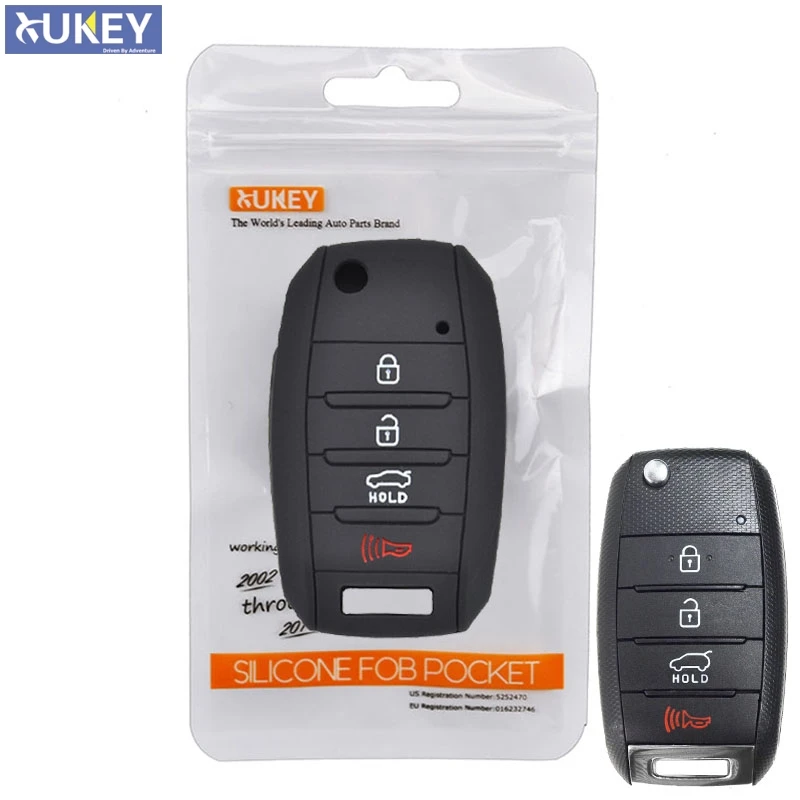 Силиконовый чехол с 4 кнопками для Kia Sedona Optima Sportage Sorento Soul Forte Cerato Carens|key case for car|car key