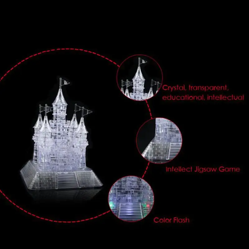 COOLPLAY головоломки игрушки Замок 3D кристалл головоломка DIY строительство модель