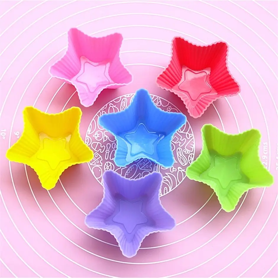 Лидер продаж 6 шт. силиконовые торт Кекс Лайнер выпечки Кубок Плесень Маффин