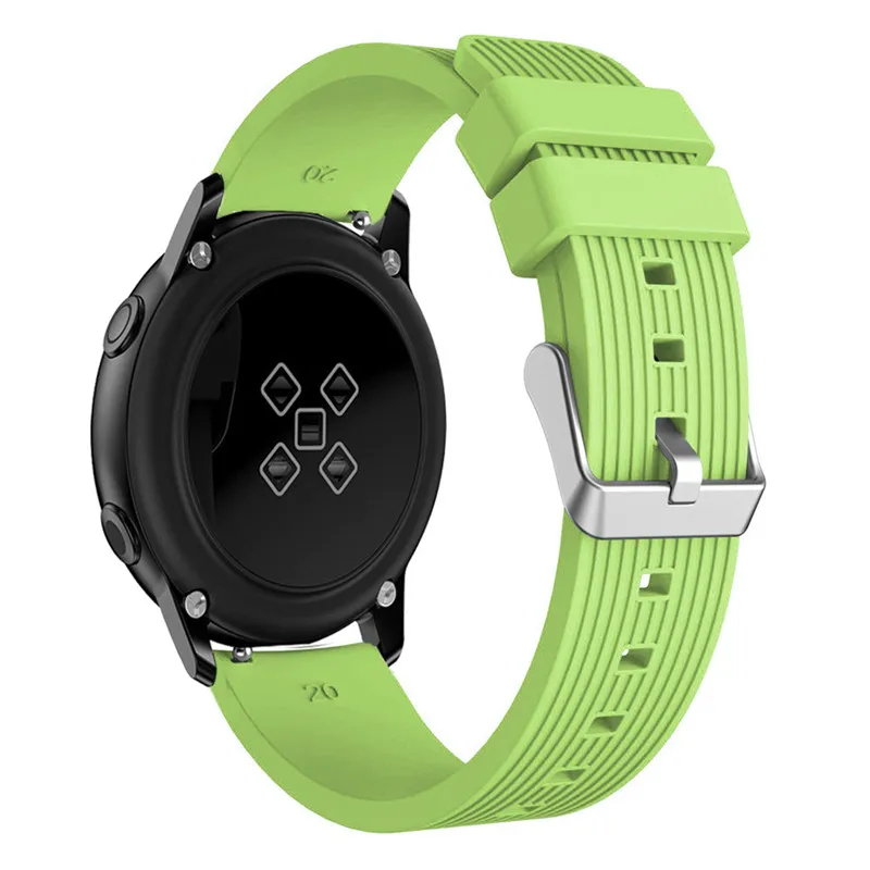 for Samsung Galaxy Watch Active Band Silicone Wristband for Galaxy Watch 46mm Bands Bracelet Watch Strap 20mm Watch Band - Цвет ремешка: green