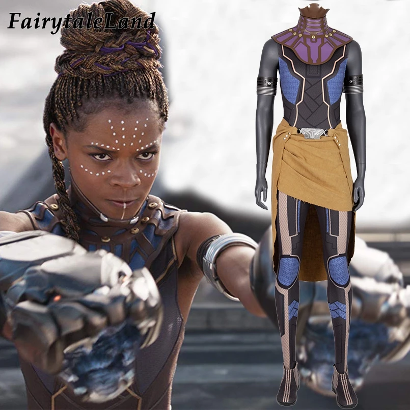 Костюм супергероя на Хэллоуин Wakanda Princess Shuri, костюм супергероя на Хэллоуин, комбинезон для косплея