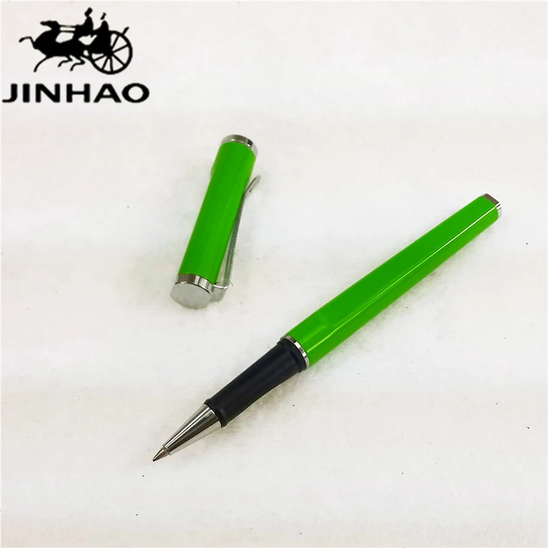 1 шт./лот JINHAO 799 Ролика Шариковая Ручка Jinhao Зеленый Ручки Серебро Клип Школьные