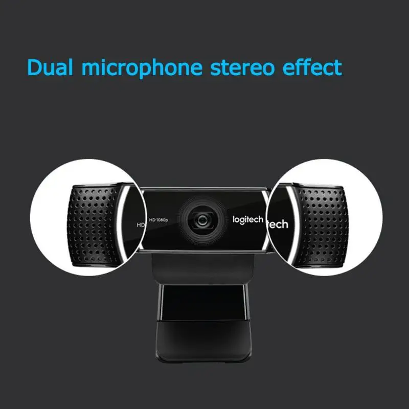 Logitech C922 Pro веб-камера 1080P Встроенный микрофон Автофокус видеокамера с Triop