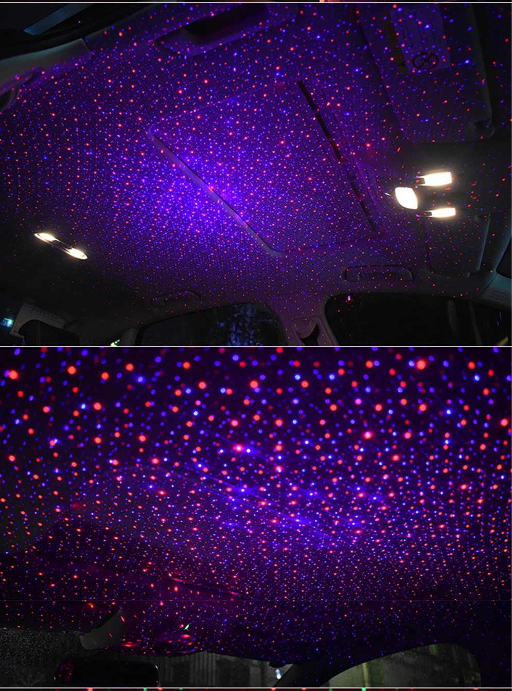 CARCTR RGB автомобильный атмосферный светильник, автомобильный светильник звездное небо, DJ RGB лазерный проектор, музыкальный звук, дистанционное управление, автомобильная декоративная лампа K1